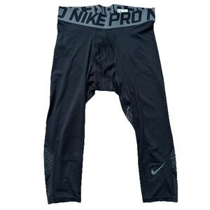 Nike Pro Compression Leggings Mens Size L Black Training Athletic Sportswear